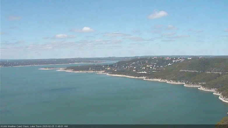 Lake Travis webcam, February 25, 2020 11:45 AM CT