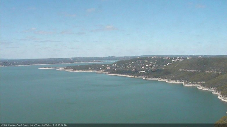 Lake Travis webcam, February 25, 2020 12:00 PM CT
