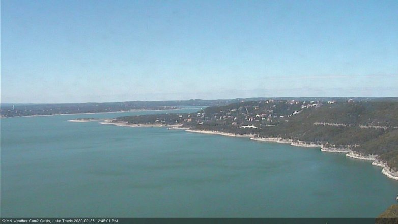Lake Travis webcam, February 25, 2020 12:45 PM CT