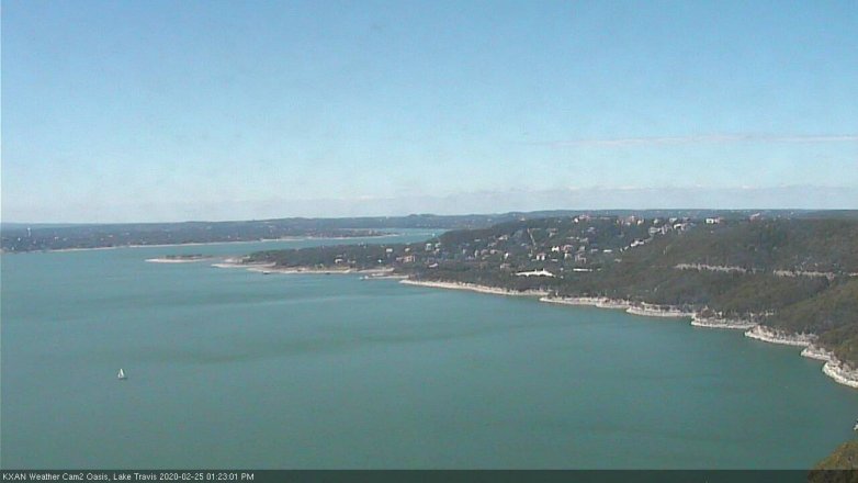 Lake Travis webcam, February 25, 2020 1:25 PM CT