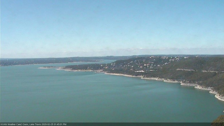 Lake Travis webcam, February 25, 2020 1:45 PM CT