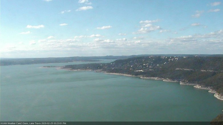 Lake Travis webcam, February 25, 2020 3:25 PM CT