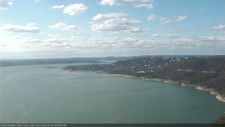 Lake Travis webcam, February 25, 2020 3:45 PM CT
