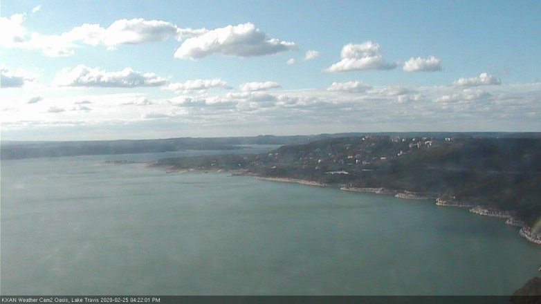 Lake Travis webcam, February 25, 2020 4:25 PM CT