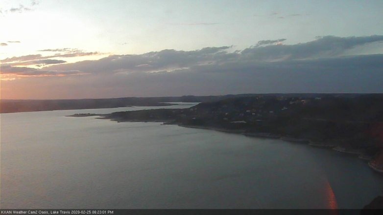 Lake Travis webcam, February 25, 2020 6:25 PM CT
