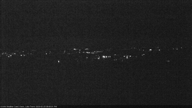 Lake Travis webcam, February 25, 2020 8:45 PM CT