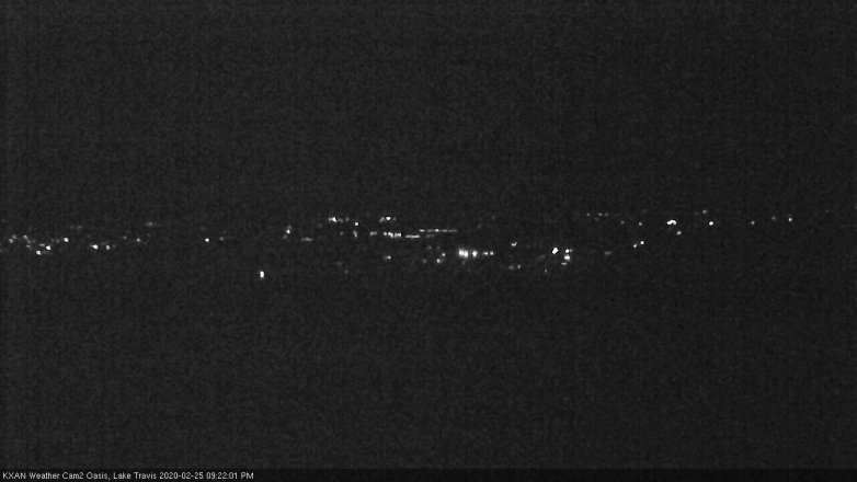Lake Travis webcam, February 25, 2020 9:25 PM CT