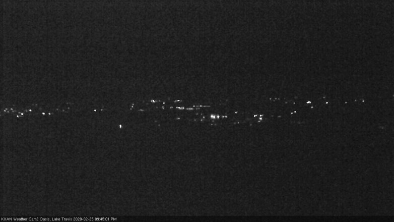 Lake Travis webcam, February 25, 2020 9:45 PM CT