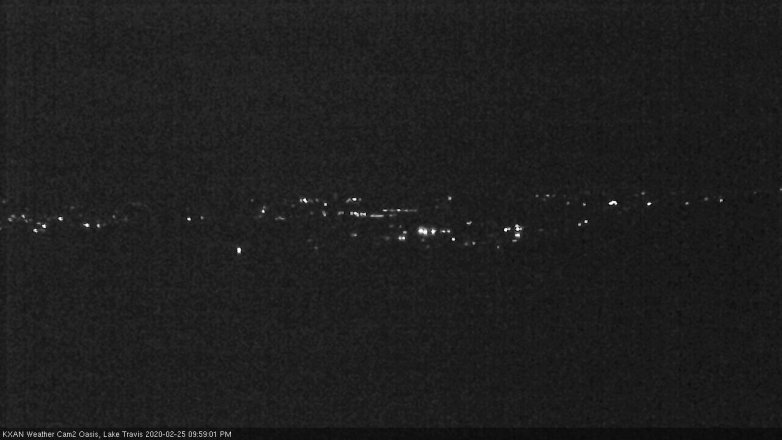 Lake Travis webcam, February 25, 2020 10:00 PM CT