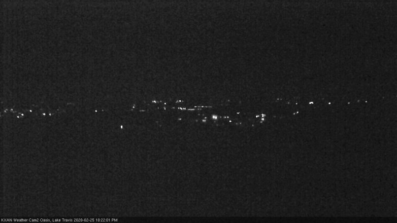 Lake Travis webcam, February 25, 2020 10:25 PM CT
