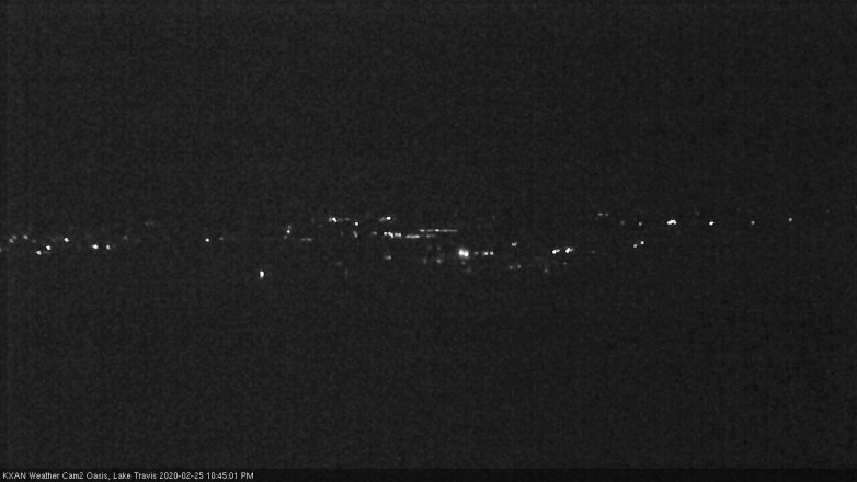 Lake Travis webcam, February 25, 2020 10:45 PM CT