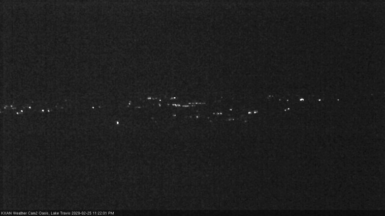 Lake Travis webcam, February 25, 2020 11:25 PM CT