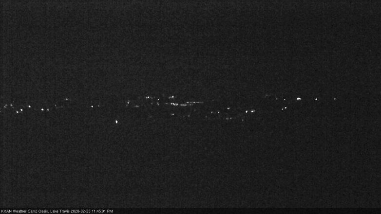 Lake Travis webcam, February 25, 2020 11:45 PM CT