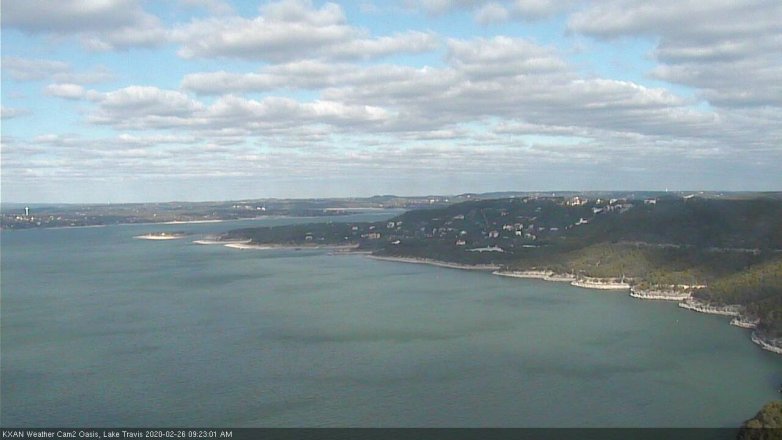 Lake Travis webcam, February 26, 2020 9:25 AM CT