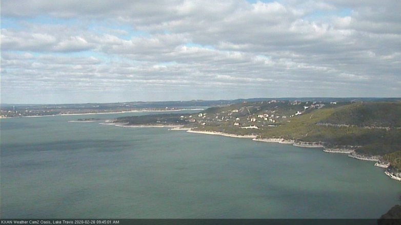 Lake Travis webcam, February 26, 2020 9:45 AM CT