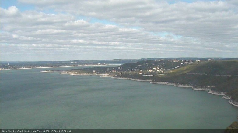 Lake Travis webcam, February 26, 2020 10:00 AM CT