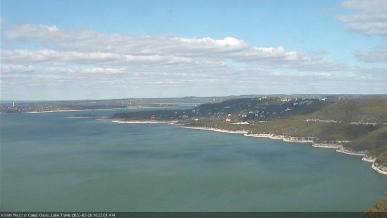 Lake Travis webcam, February 26, 2020 10:25 AM CT