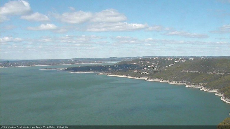 Lake Travis webcam, February 26, 2020 11:00 AM CT
