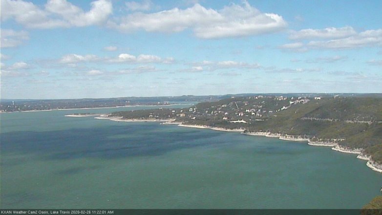 Lake Travis webcam, February 26, 2020 11:25 AM CT