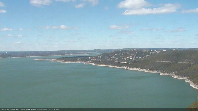 Lake Travis webcam, February 26, 2020 12:25 PM CT