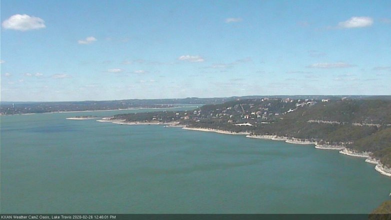 Lake Travis webcam, February 26, 2020 12:45 PM CT