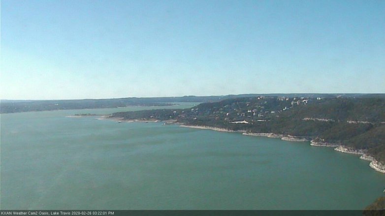 Lake Travis webcam, February 26, 2020 3:25 PM CT