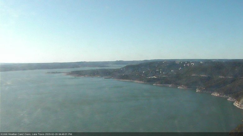 Lake Travis webcam, February 26, 2020 4:45 PM CT