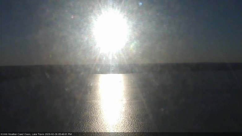 Lake Travis webcam, February 26, 2020 5:45 PM CT