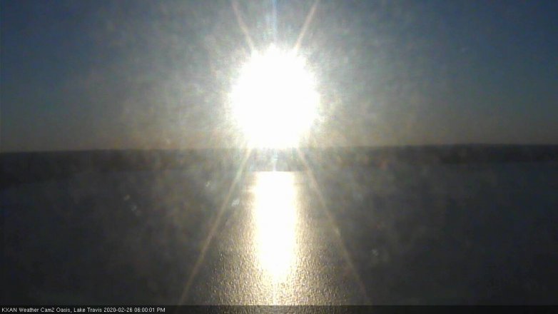 Lake Travis webcam, February 26, 2020 6:00 PM CT
