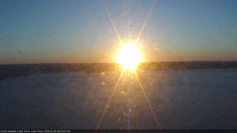 Lake Travis webcam, February 26, 2020 6:25 PM CT