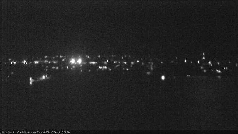 Lake Travis webcam, February 26, 2020 8:25 PM CT
