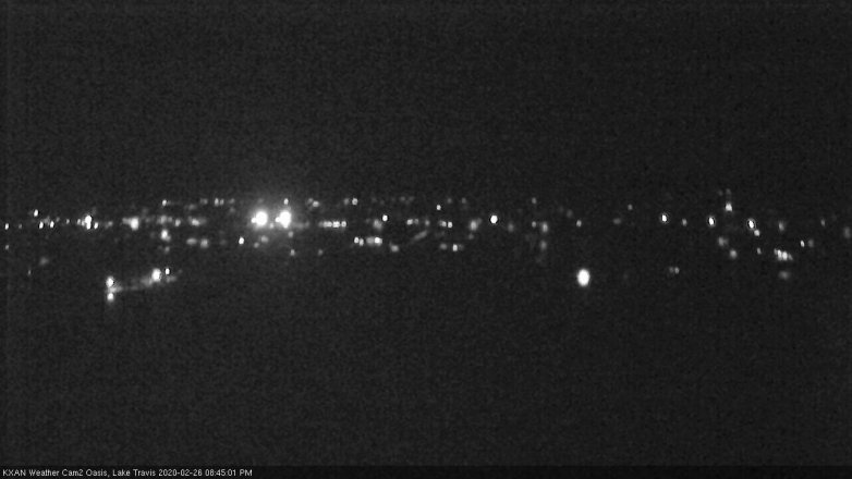 Lake Travis webcam, February 26, 2020 8:45 PM CT