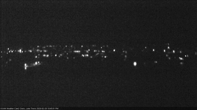 Lake Travis webcam, February 26, 2020 10:45 PM CT