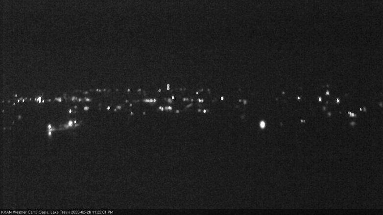 Lake Travis webcam, February 26, 2020 11:25 PM CT