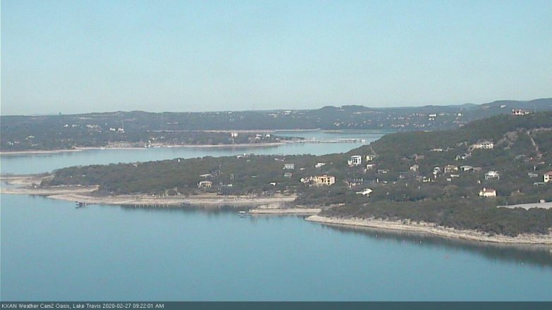 Lake Travis webcam, February 27, 2020 9:25 AM CT