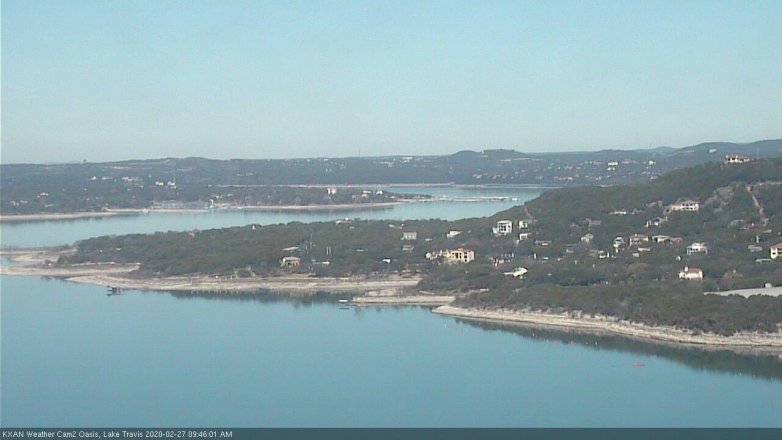 Lake Travis webcam, February 27, 2020 9:45 AM CT