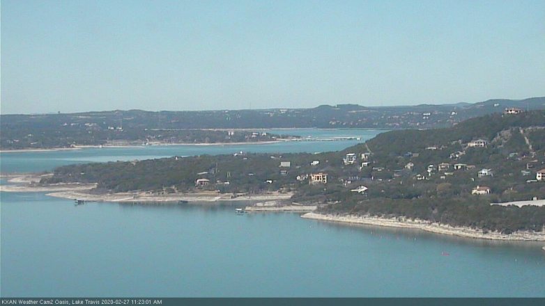 Lake Travis webcam, February 27, 2020 11:25 AM CT