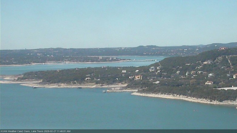 Lake Travis webcam, February 27, 2020 11:45 AM CT