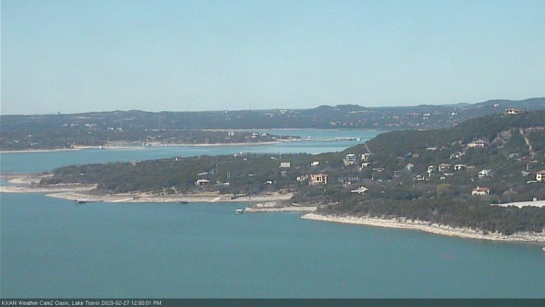 Lake Travis webcam, February 27, 2020 12:00 PM CT