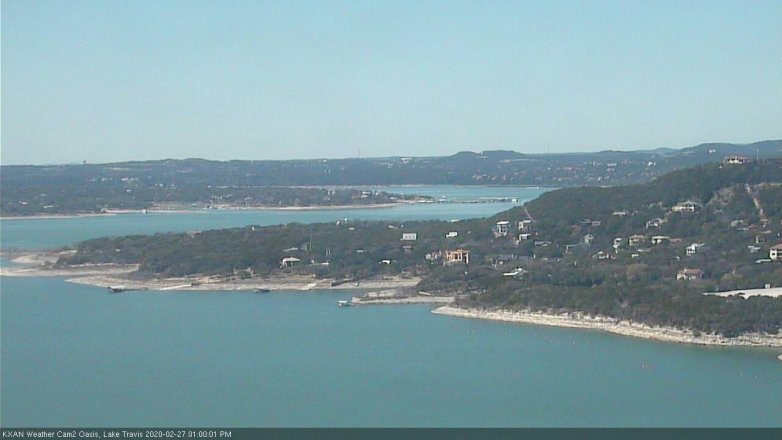 Lake Travis webcam, February 27, 2020 1:00 PM CT