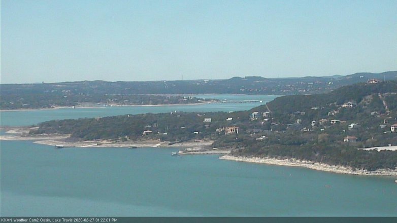 Lake Travis webcam, February 27, 2020 1:25 PM CT