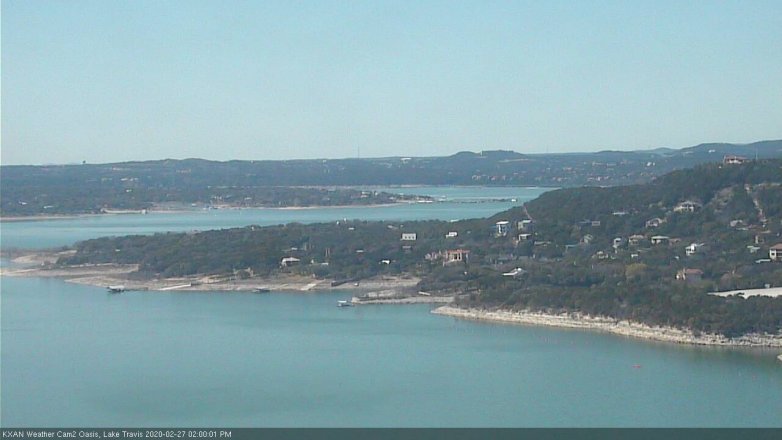 Lake Travis webcam, February 27, 2020 2:00 PM CT