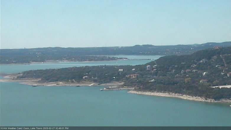 Lake Travis webcam, February 27, 2020 2:45 PM CT