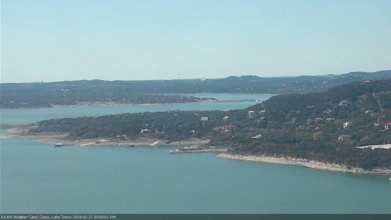 Lake Travis webcam, February 27, 2020 3:00 PM CT