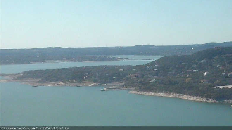 Lake Travis webcam, February 27, 2020 3:45 PM CT