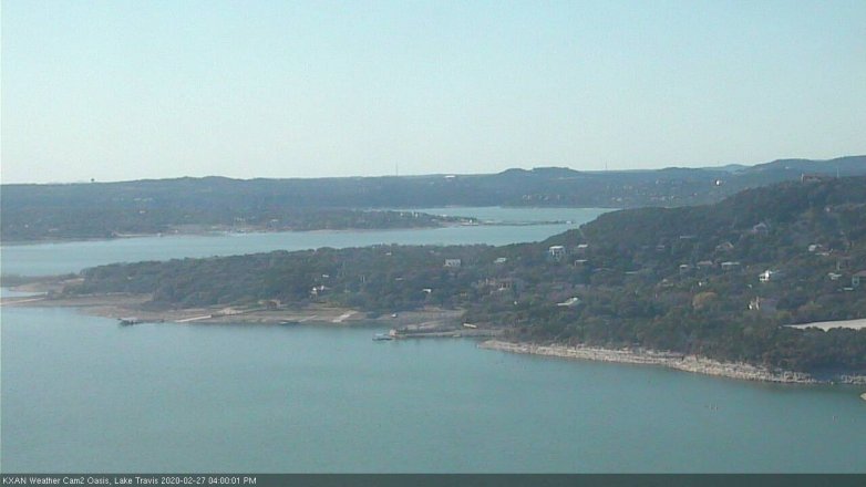 Lake Travis webcam, February 27, 2020 4:00 PM CT