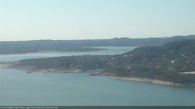 Lake Travis webcam, February 27, 2020 4:25 PM CT