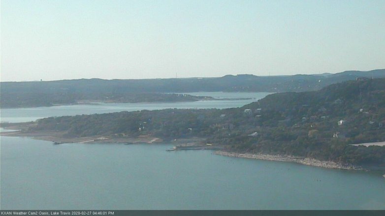 Lake Travis webcam, February 27, 2020 4:45 PM CT