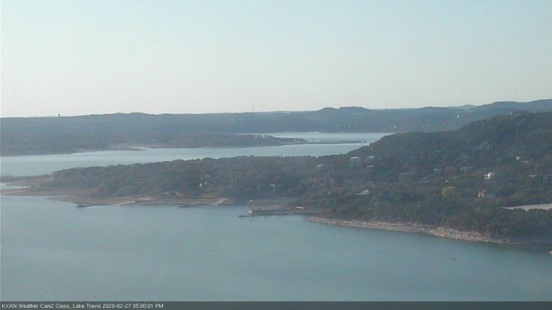 Lake Travis webcam, February 27, 2020 5:00 PM CT