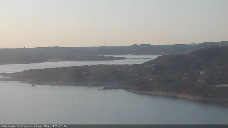 Lake Travis webcam, February 27, 2020 5:45 PM CT